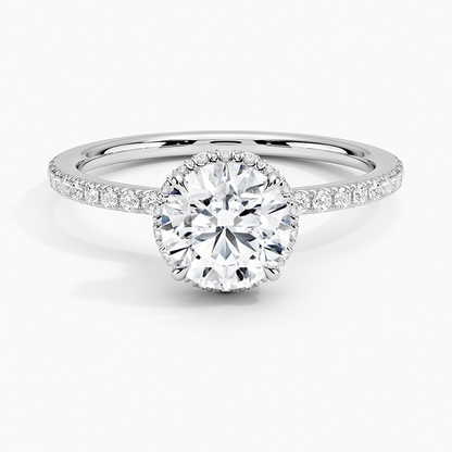 1,40 Karat Halo Tasarım Tektaş Laboratuvar Pırlanta Yüzük 18K - Luminara - Bold Diamonds