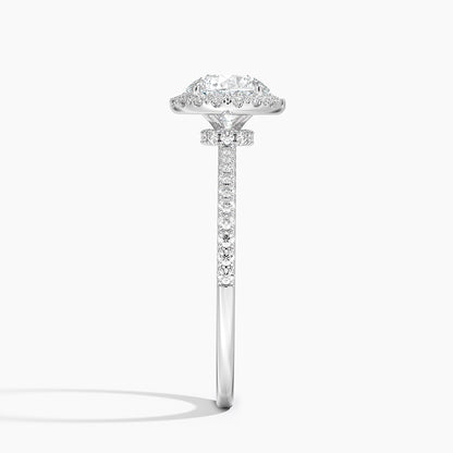 1.40 Karat Halo Tasarım Tektaş Laboratuvar Pırlanta Yüzük  18K -Luxora - Bold Diamonds