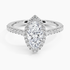1.40 Karat Marquise Halo Tasarım Tektaş Laboratuvar Pırlanta Yüzük  18k -Astrala - Bold Diamonds