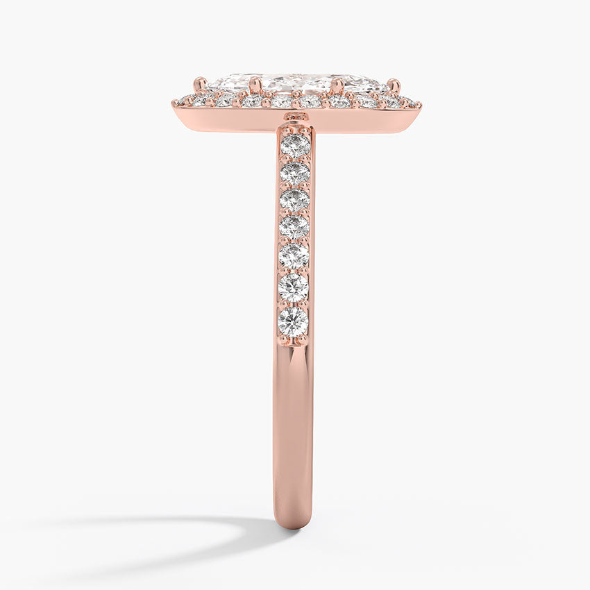 1,40 Karat Marquise Halo Tasarım Tektaş Laboratuvar Pırlanta Yüzük 18K -Bellora - Bold Diamonds