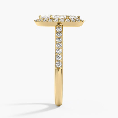 1,40 Karat Marquise Halo Tasarım Tektaş Laboratuvar Pırlanta Yüzük 18K -Bellora - Bold Diamonds
