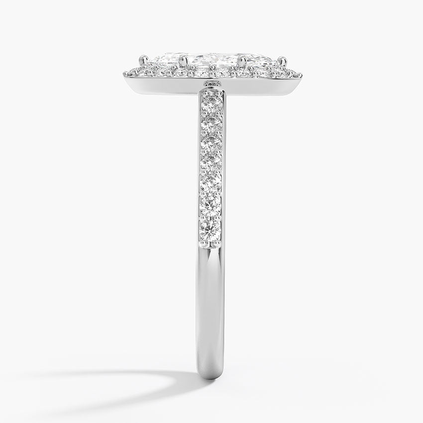 1,40 Karat Marquise Halo Tasarım Tektaş Laboratuvar Pırlanta Yüzük 18K -Bellora - Bold Diamonds