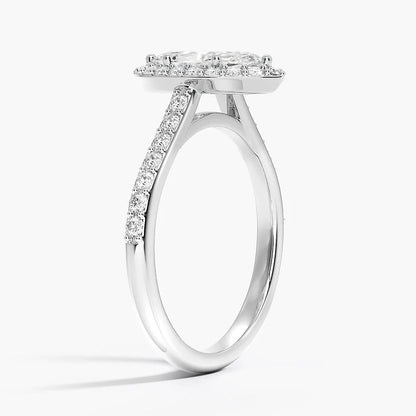 1,40 Karat Marquise Halo Tasarım Tektaş Laboratuvar Pırlanta Yüzük 18K -Bellora - Bold Diamonds