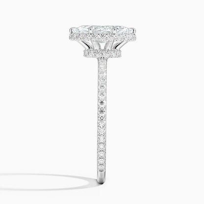 1,40 Karat Marquise Halo Tasarım Tektaş Laboratuvar Pırlanta Yüzük 18K - Luminara - Bold Diamonds