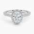 1.40 Karat Oval Halo Tasarım Tektaş Laboratuvar Pırlanta Yüzük  18k -Astrala - Bold Diamonds