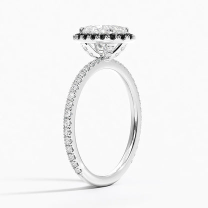 1.40 Karat Oval Halo Tasarım Tektaş Laboratuvar Pırlanta Yüzük  18k -Halora - Bold Diamonds