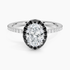 1.40 Karat Oval Halo Tasarım Tektaş Laboratuvar Pırlanta Yüzük  18k -Halora - Bold Diamonds