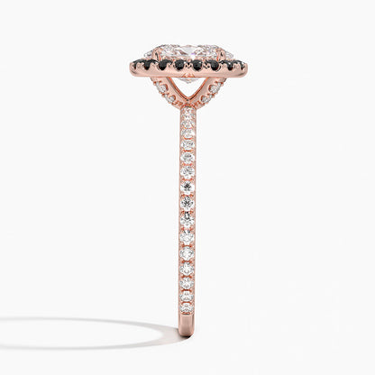 1.40 Karat Oval Halo Tasarım Tektaş Laboratuvar Pırlanta Yüzük  18k -Halora - Bold Diamonds