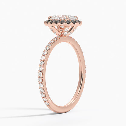 1.40 Karat Oval Halo Tasarım Tektaş Laboratuvar Pırlanta Yüzük  18k -Halora - Bold Diamonds