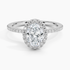 1.40 Karat Oval Halo Tasarım Tektaş Laboratuvar Pırlanta Yüzük  18k -Luxora - Bold Diamonds