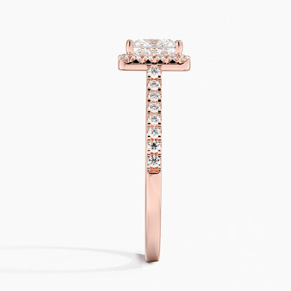 1.40 Karat Prenses Halo Tasarım Tektaş Laboratuvar Pırlanta Yüzük  18k -Astrala - Bold Diamonds