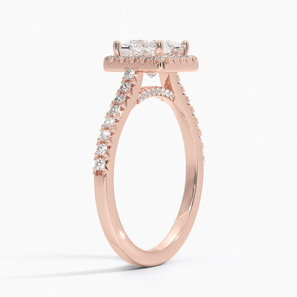 1.40 Karat Prenses Halo Tasarım Tektaş Laboratuvar Pırlanta Yüzük  18k -Astrala - Bold Diamonds