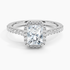 1.40 Karat Radiant Halo Tasarım Tektaş Laboratuvar Pırlanta Yüzük 18k  -Astrala - Bold Diamonds