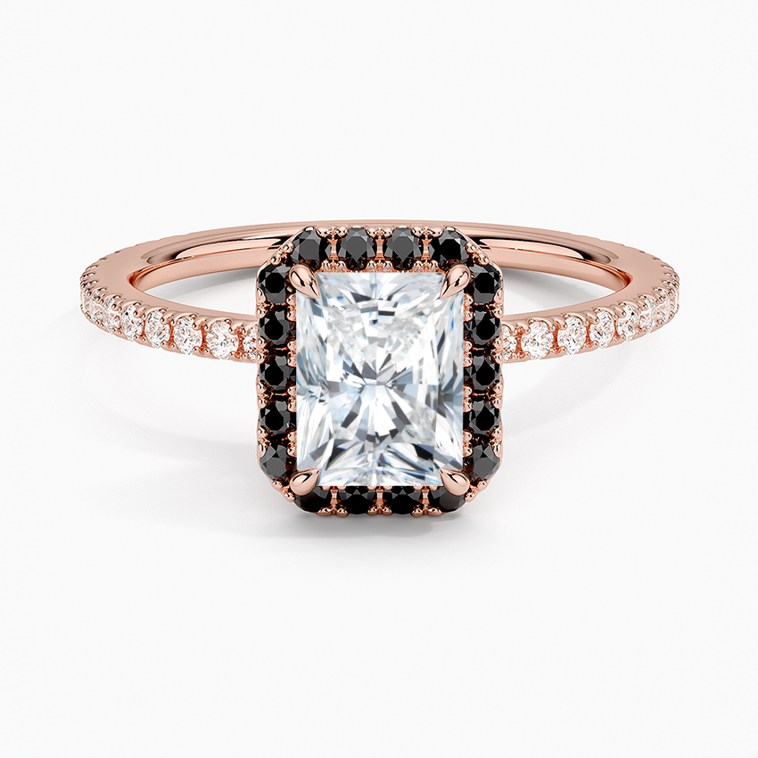 1.40 Karat Radiant Halo Tasarım Tektaş Laboratuvar Pırlanta Yüzük 18k  -Halora - Bold Diamonds