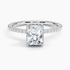 1,40 Karat Radiant Halo Tasarım Tektaş Laboratuvar Pırlanta Yüzük 18K  - Luminara - Bold Diamonds