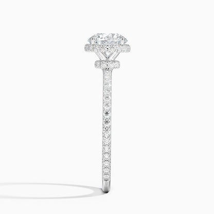 1,40 Karat Radiant Halo Tasarım Tektaş Laboratuvar Pırlanta Yüzük 18K  - Luminara - Bold Diamonds