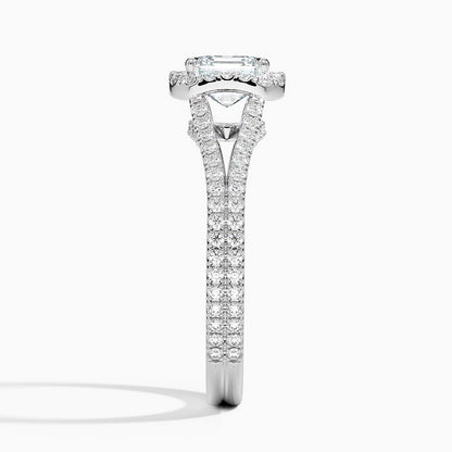 1,50 Karat Asscher Halo Tasarım Tektaş Laboratuvar Pırlanta Yüzük 18K - Aurelia - Bold Diamonds