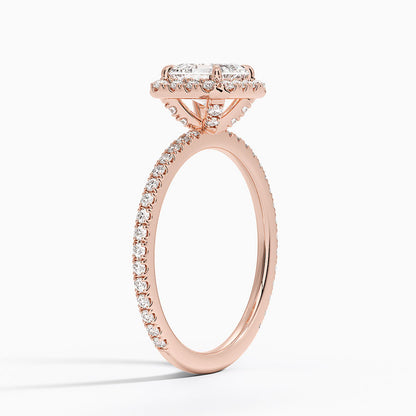 1,50 Karat Asscher Halo Tasarım Tektaş Laboratuvar Pırlanta Yüzük 18K - Celestia - Bold Diamonds