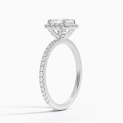1,50 Karat Asscher Halo Tasarım Tektaş Laboratuvar Pırlanta Yüzük 18K - Celestia - Bold Diamonds