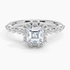 1.50 Karat Asscher Halo Tasarım Tektaş Laboratuvar Pırlanta Yüzük 18K -Mirara - Bold Diamonds