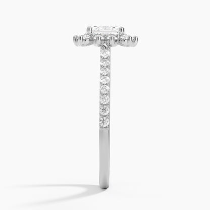 1,50 Karat Asscher Halo Tasarım Tektaş Laboratuvar Pırlanta Yüzük 18K -Seraphina - Bold Diamonds