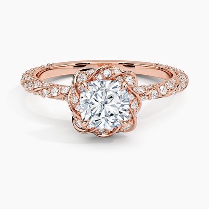 1.50 Karat Cushion Halo Tasarım Tektaş Laboratuvar Pırlanta Yüzük  18k -Elyra - Bold Diamonds