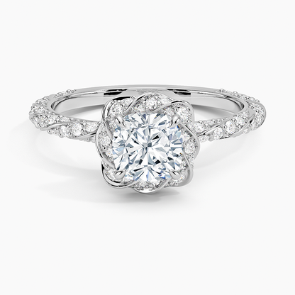 1.50 Karat Cushion Halo Tasarım Tektaş Laboratuvar Pırlanta Yüzük  18k -Elyra - Bold Diamonds