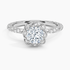 1.50 Karat Cushion Halo Tasarım Tektaş Laboratuvar Pırlanta Yüzük  18k -Elyra - Bold Diamonds