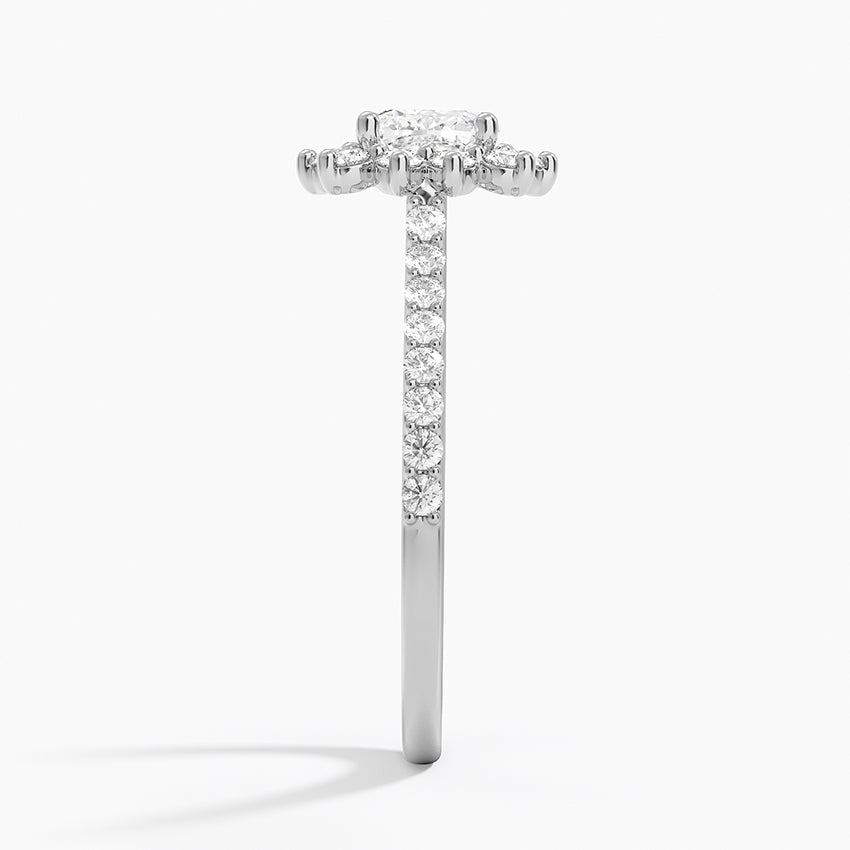 1,50 Karat Cushion Halo Tasarım Tektaş Laboratuvar Pırlanta Yüzük 18K -Seraphina - Bold Diamonds