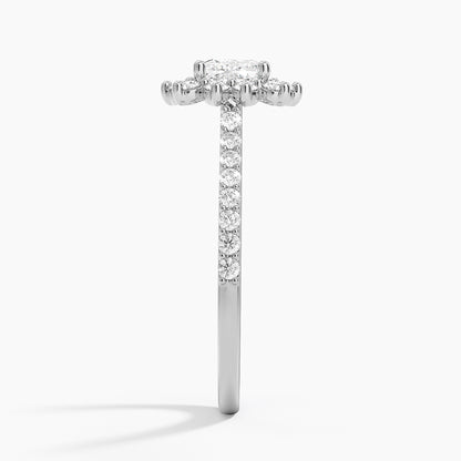 1,50 Karat Cushion Halo Tasarım Tektaş Laboratuvar Pırlanta Yüzük 18K -Seraphina - Bold Diamonds