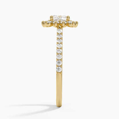 1,50 Karat Cushion Halo Tasarım Tektaş Laboratuvar Pırlanta Yüzük 18K -Seraphina - Bold Diamonds