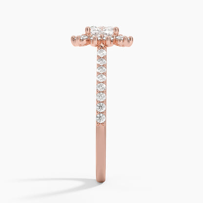 1,50 Karat Cushion Halo Tasarım Tektaş Laboratuvar Pırlanta Yüzük 18K -Seraphina - Bold Diamonds