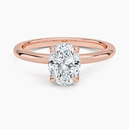 1.50 Karat F-VS Oval Tektaş Laboratuvar Pırlanta Yüzük 18K - Bold Diamonds