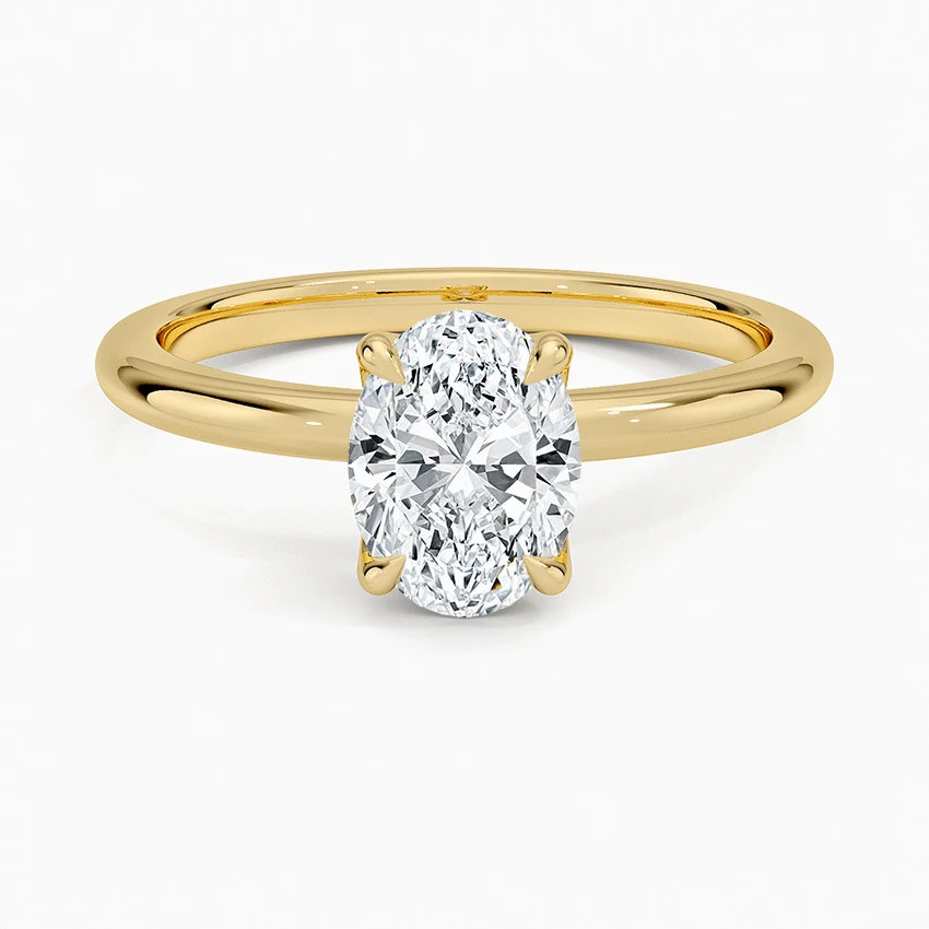 1.50 Karat F-VS Oval Tektaş Laboratuvar Pırlanta Yüzük 18K - Bold Diamonds