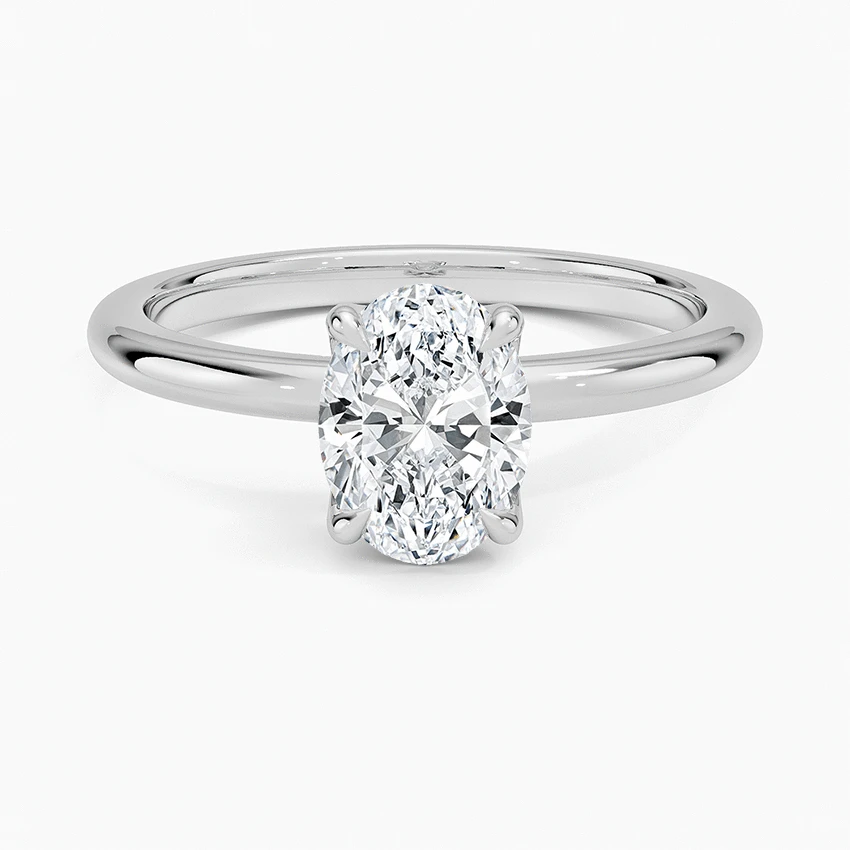 1.50 Karat F-VS Oval Tektaş Laboratuvar Pırlanta Yüzük 18K - Bold Diamonds