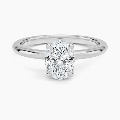 1.50 Karat F-VS Oval Tektaş Laboratuvar Pırlanta Yüzük 18K - Bold Diamonds