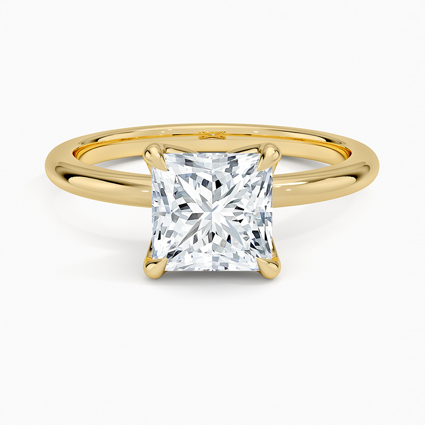 1.50 Karat F-VS Prenses Tektaş Laboratuvar Pırlanta Yüzük 18K - Bold Diamonds