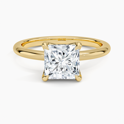 1.50 Karat F-VS Prenses Tektaş Laboratuvar Pırlanta Yüzük 18K - Bold Diamonds