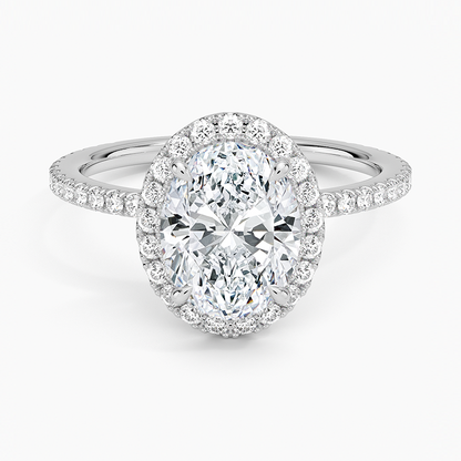 1,50 Karat Emerald Halo Tasarım Tektaş Laboratuvar Pırlanta Yüzük 18K -Celestia - Bold Diamonds