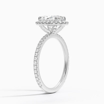 1,50 Karat Emerald Halo Tasarım Tektaş Laboratuvar Pırlanta Yüzük 18K -Celestia - Bold Diamonds