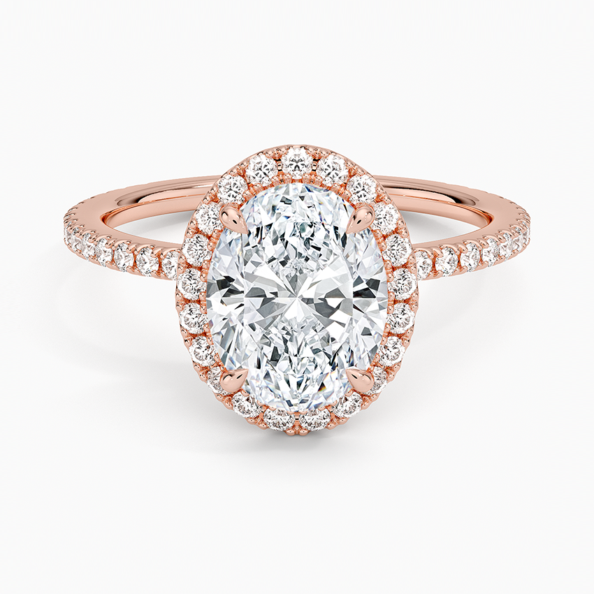 1,50 Karat Emerald Halo Tasarım Tektaş Laboratuvar Pırlanta Yüzük 18K -Celestia - Bold Diamonds