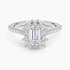 1,50 Karat Emerald Halo Tasarım Tektaş Laboratuvar Pırlanta Yüzük 18K -Seraphina - Bold Diamonds