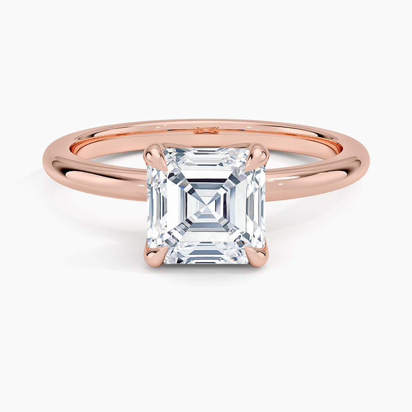 1.50 Karat F-VS Asscher Tektaş Laboratuvar Pırlanta Yüzük 18K - Bold Diamonds