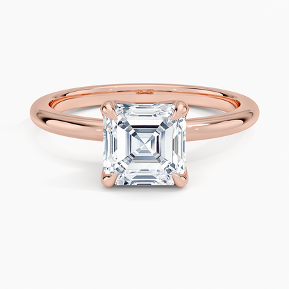 1.50 Karat F-VS Asscher Tektaş Laboratuvar Pırlanta Yüzük 18K - Bold Diamonds