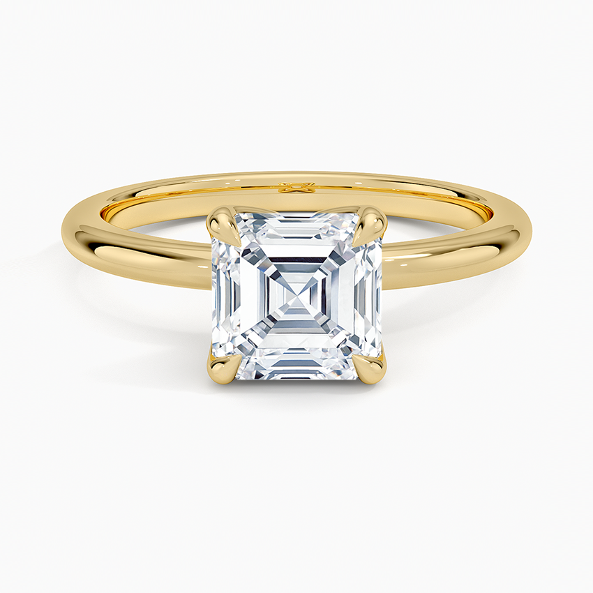 1.50 Karat F-VS Asscher Tektaş Laboratuvar Pırlanta Yüzük 18K - Bold Diamonds