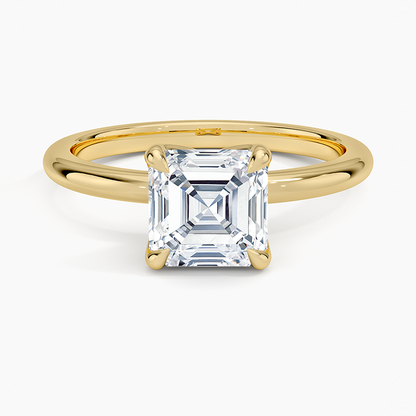 1.50 Karat F-VS Asscher Tektaş Laboratuvar Pırlanta Yüzük 18K - Bold Diamonds