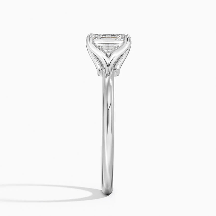 1.50 Karat F-VS Asscher Tektaş Laboratuvar Pırlanta Yüzük 18K - Bold Diamonds