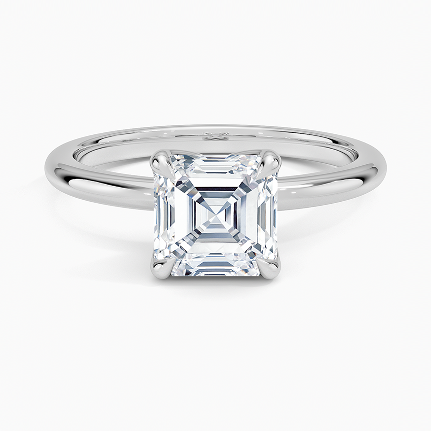 1.50 Karat F-VS Asscher Tektaş Laboratuvar Pırlanta Yüzük 18K - Bold Diamonds
