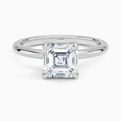 1.50 Karat F-VS Asscher Tektaş Laboratuvar Pırlanta Yüzük 18K - Bold Diamonds