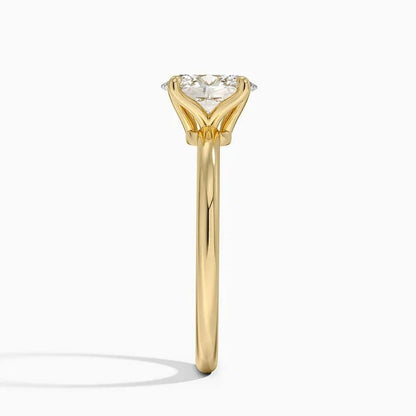 1.50 Karat F-VS Oval Tektaş Laboratuvar Pırlanta Yüzük 18K - Bold Diamonds